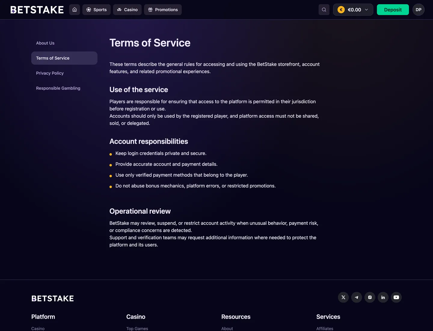 BetStake branded homepage direction